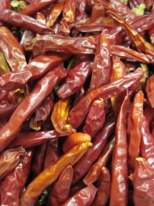 Picked dried Thai peppers (with stems removed)