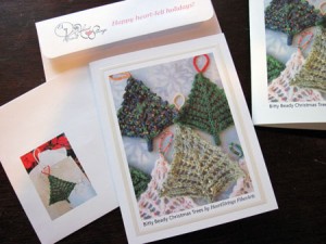 Bitty Beady Christmas Tree holiday greeting cards