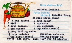 Dorothy's oatmeal cookies recipe
