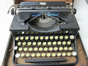Old manual typewriter