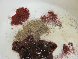 The ingredients for the marinade paste