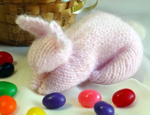 Bunny from a Square - Knitted Bunny