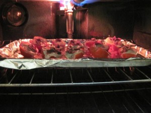Grill under broiler