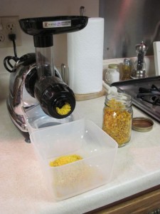 Using the Omega Juicer for grinding corn