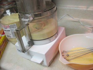 Setting up to make fresh pasta.