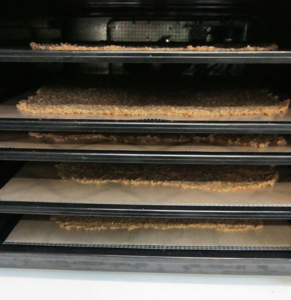 5 trays of cereal flake sheets in my 9-tray Excalibur dehydrator